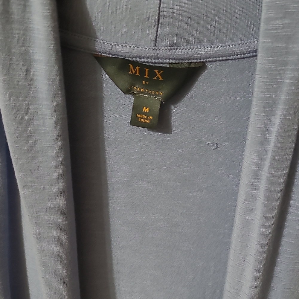Women's Blue Open Front Cardigan - Picture 2 of 4